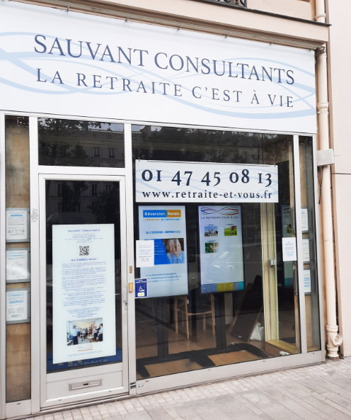 Vitrine du cabinet Philippe Sauvant à Neuilly